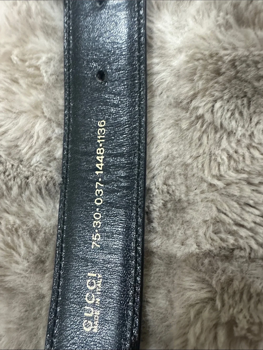 Gucci Black Patent Leather Belt with Gold Buckle